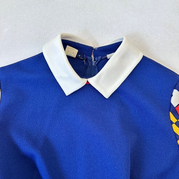 Alfred Weber 60s Vtg Dress Mod Size 8/S Geometric Multicolor Long Sleeve Gogo - Picture 10 of 16